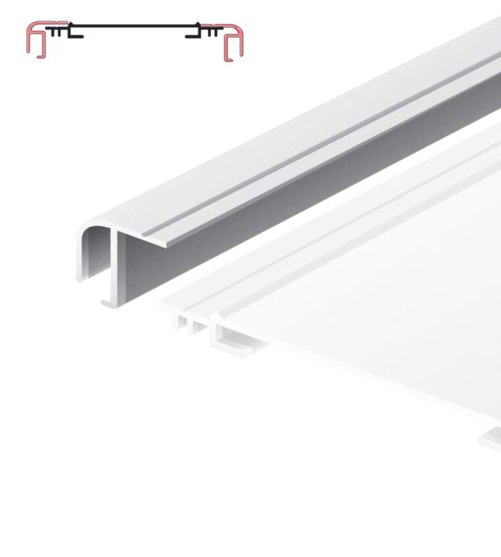 Lichtreclame profiel 170 mm softline losse lijst geanodiseerd