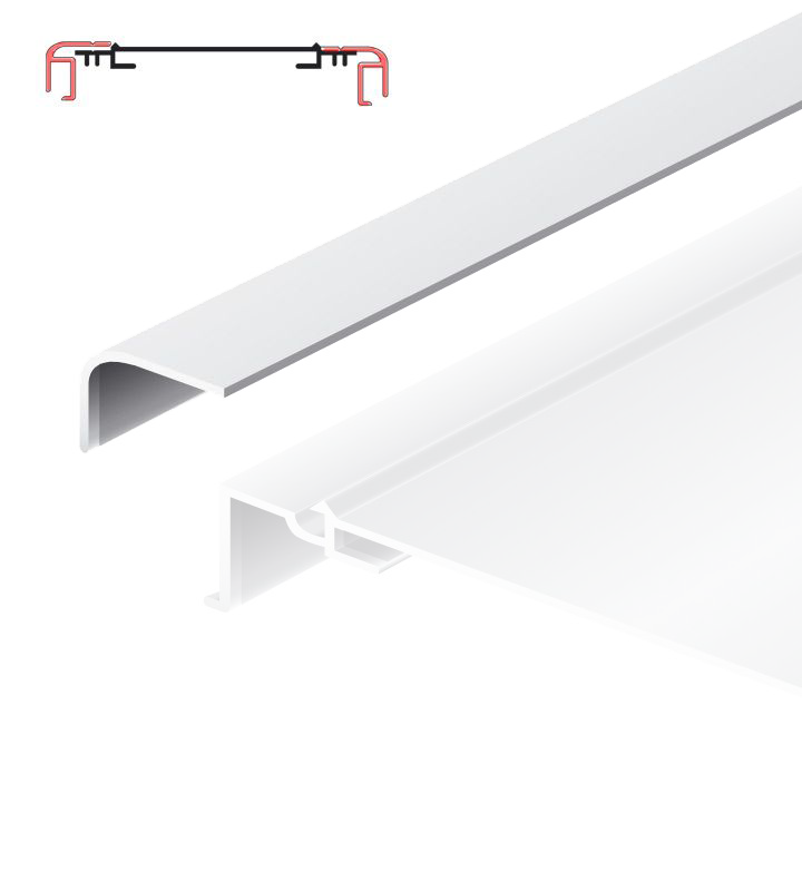 Lichtreclame profiel 200 mm softline losse lijst geanodiseerd