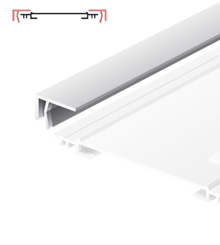 Lichtreclame profiel - 170 mm standaard - losse lijst - geanodiseerd