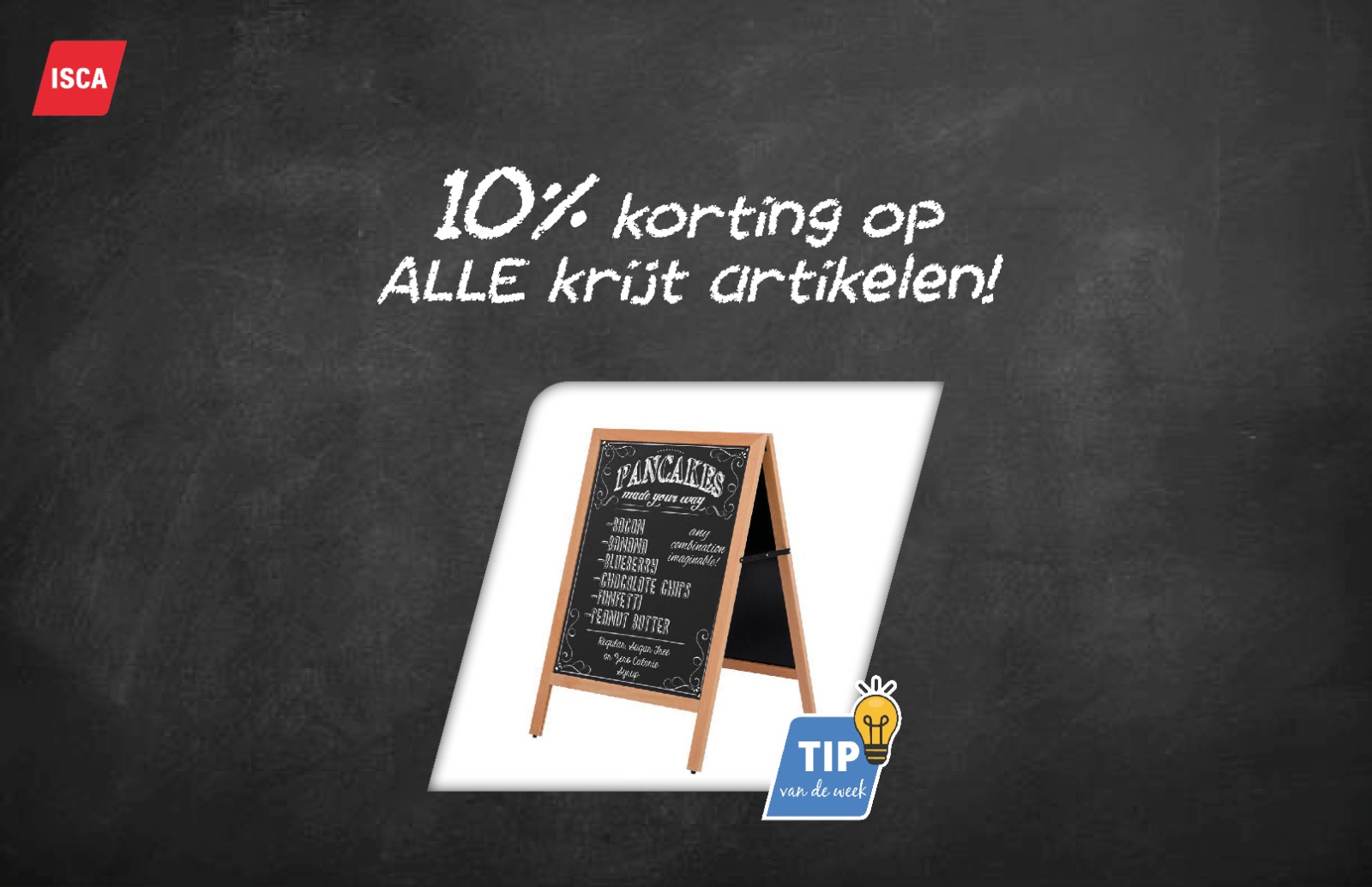 Tip! Korting op ALLE krijtartikelen!