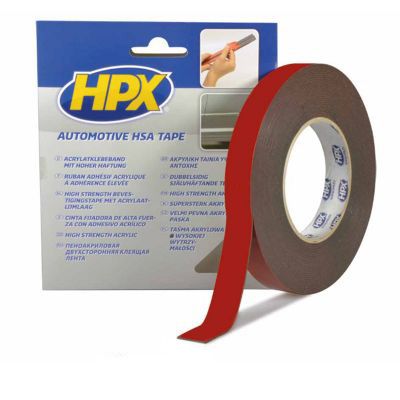 Acryl tape dubbelzijdig - zwart - 6 mm 