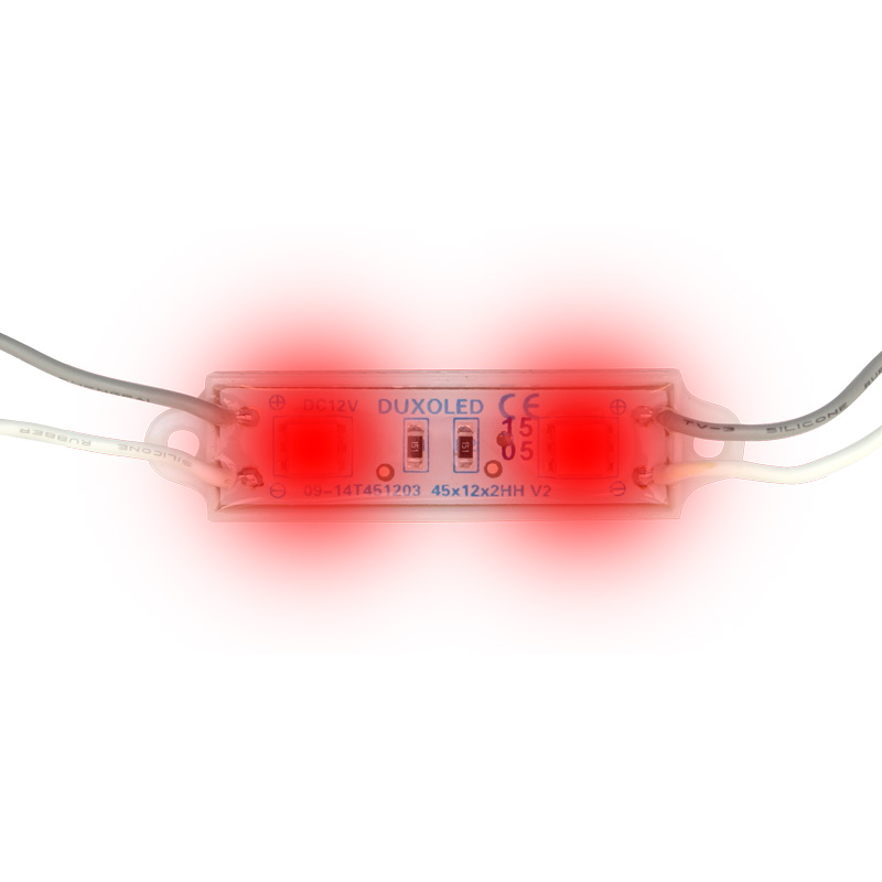 LED blok - 2 LEDS standaard - rood 