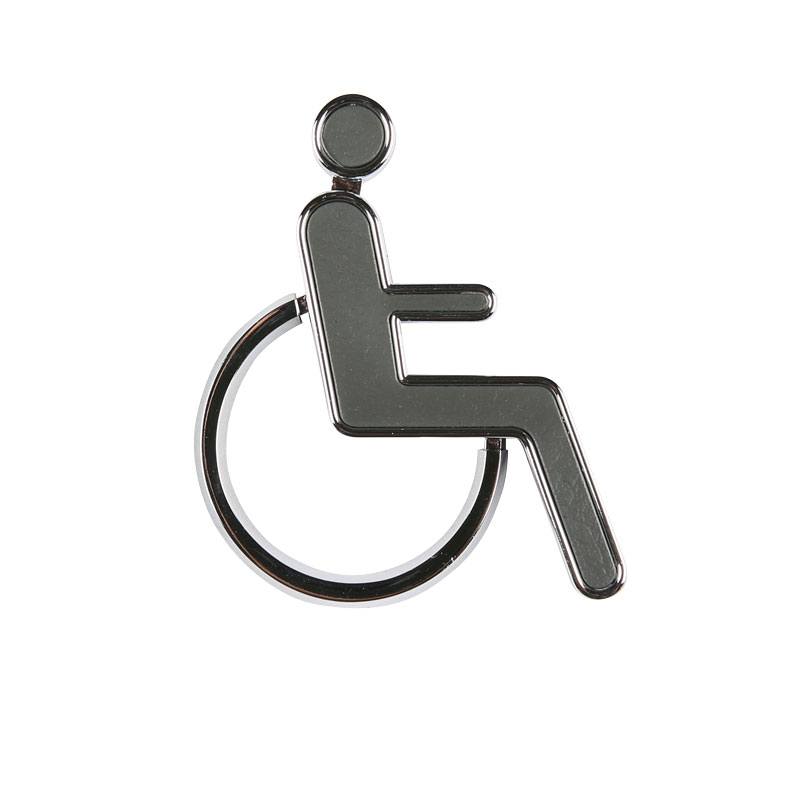 Bewijzering toilet invalide - chroom grijs