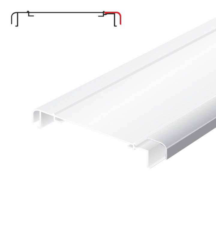 Lichtreclame profiel - 200 mm softline - met 1 losse lijst - geanodiseerd