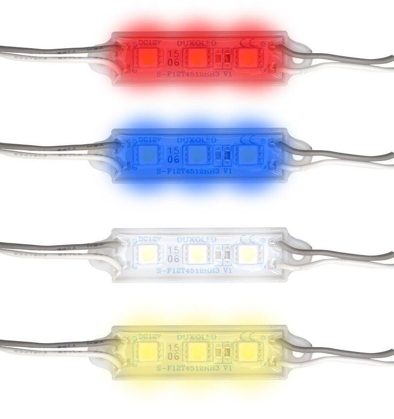 LED blok - 3 LEDS high power - blauw 