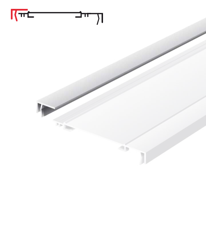 Lichtreclame profiel - 170 mm standaard - met 1 lijst - geanodiseerd