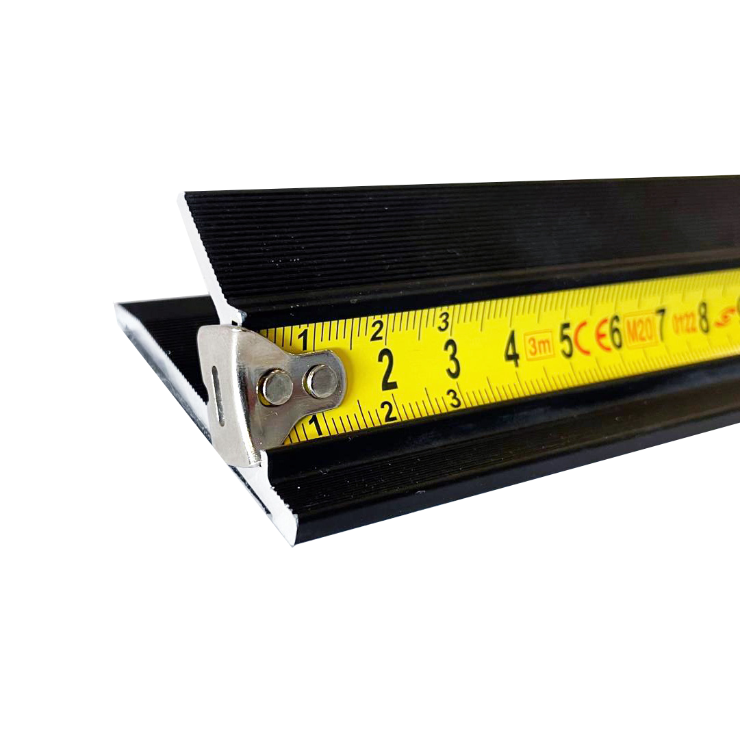 Aluminium snijliniaal zwart - 500 mm